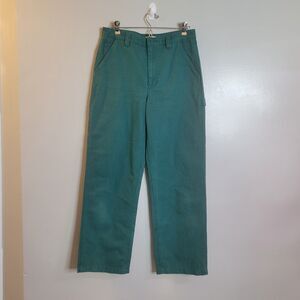 Tna Aritzia Women Cargo Jeans Green Wide Leg Size 8